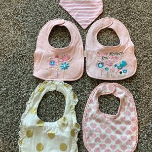 Baby girl bibs bundle